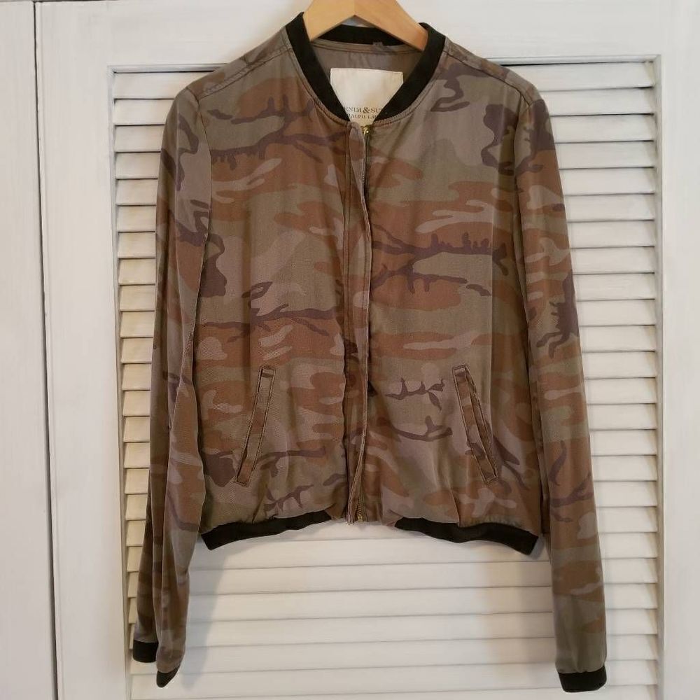 Ralph Lauren Denim & Supply Camo Bomber Jacket L